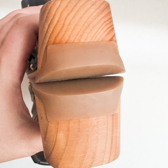 MIISTA Black leather woven Clog Slides 41 - Picture 7 of 9